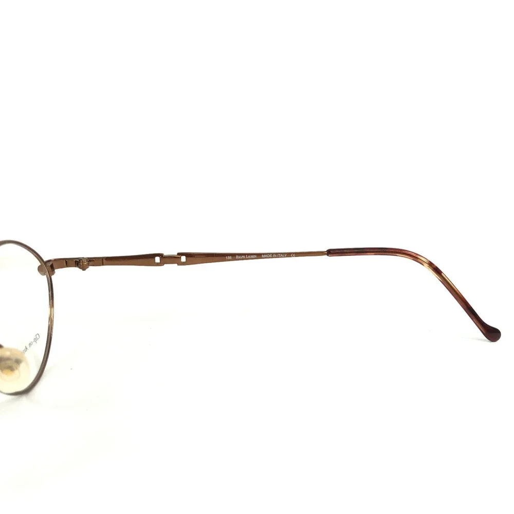 Vintage Ralph Lauren Eyeglasses Frames RL619 8ZF Shiny Brown Oval 48-18-135